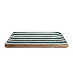 Coastal Indigo Stripe Rectangle Platter