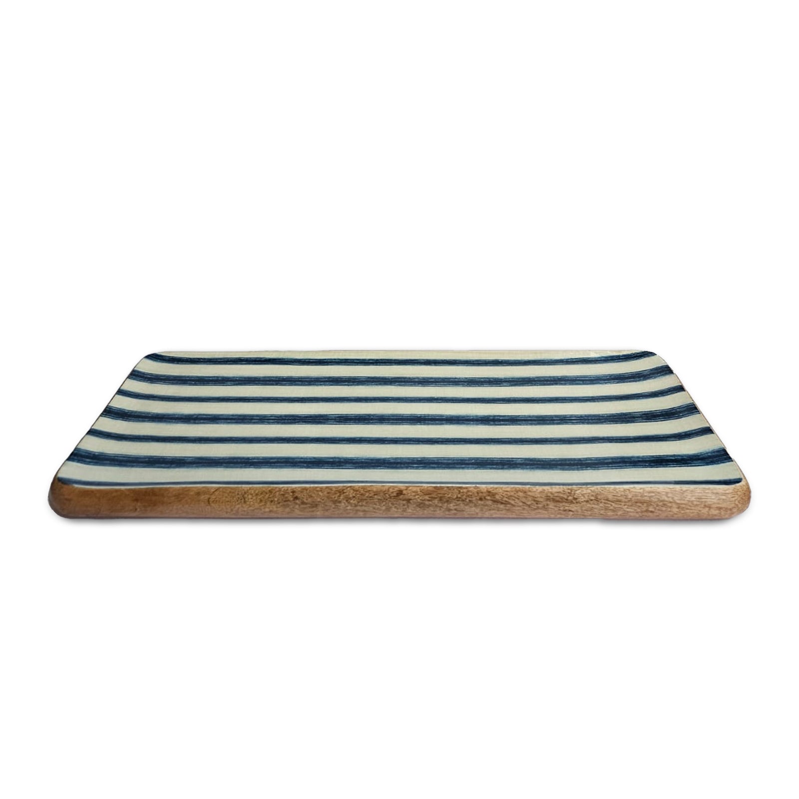 Coastal Indigo Stripe Rectangle Platter