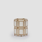 Hexa Small Brass & Glass Table Lamp
