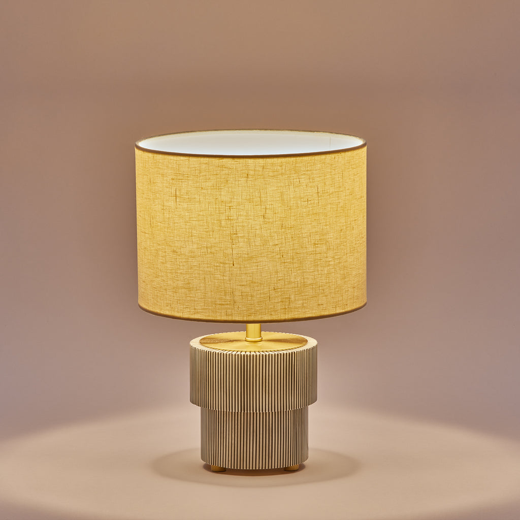 Horn Handcrafted Brass Table Lamp