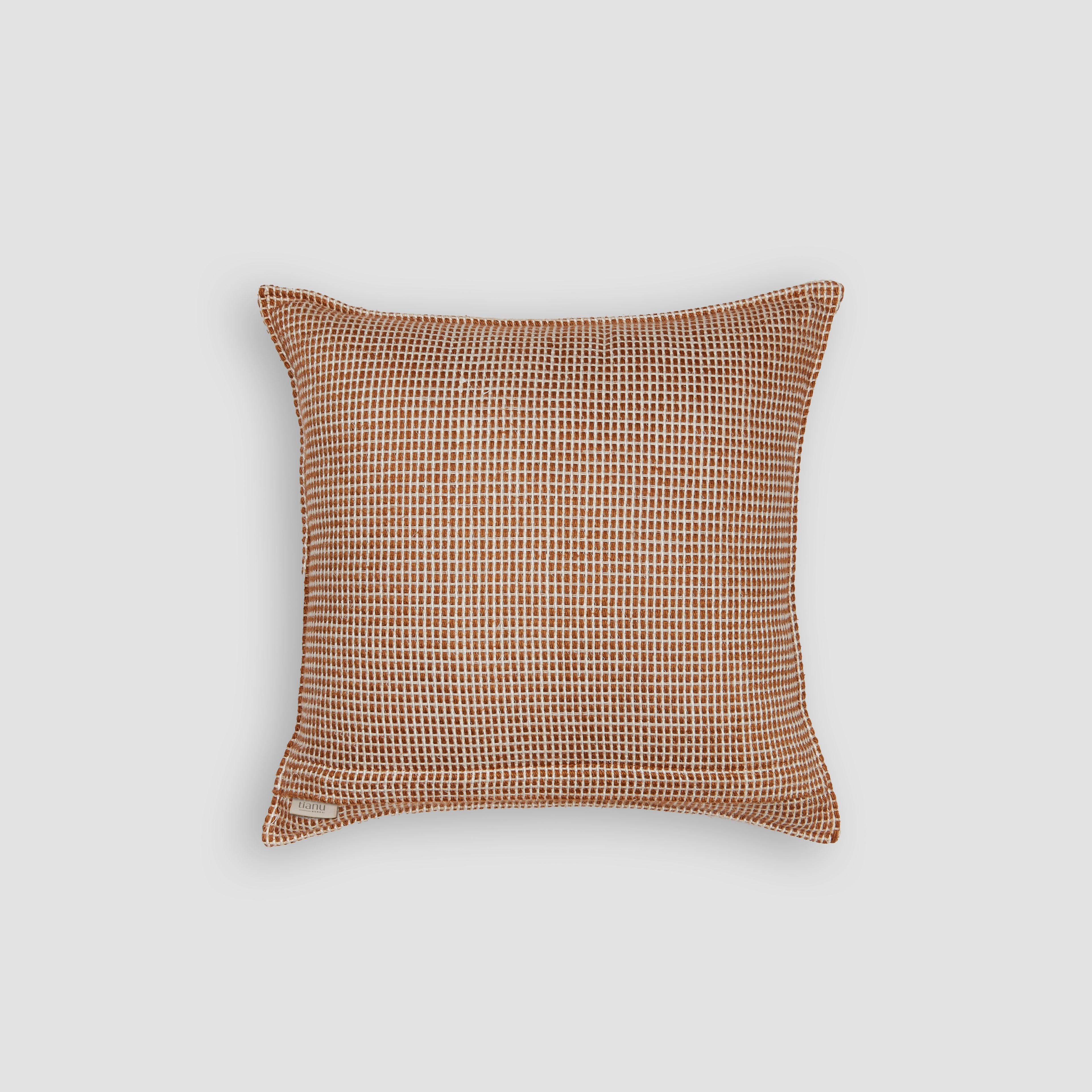 Rust Tetris Geometric Cotton-Linen