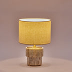 Shell Antique Brass & Glass Table Lamp