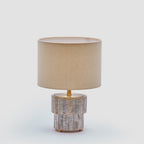 Shell Antique Brass & Glass Table Lamp