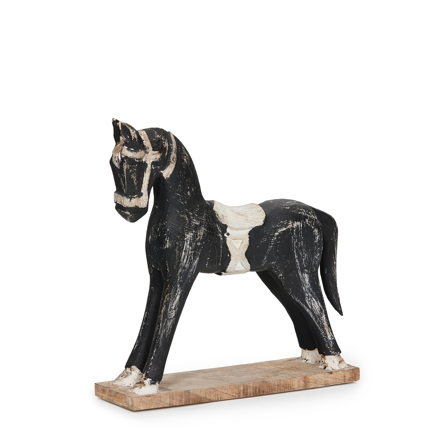 Stallion Handcrafted Wooden Horse Sculpture