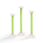 Blush & Olive Glass Candle Stand