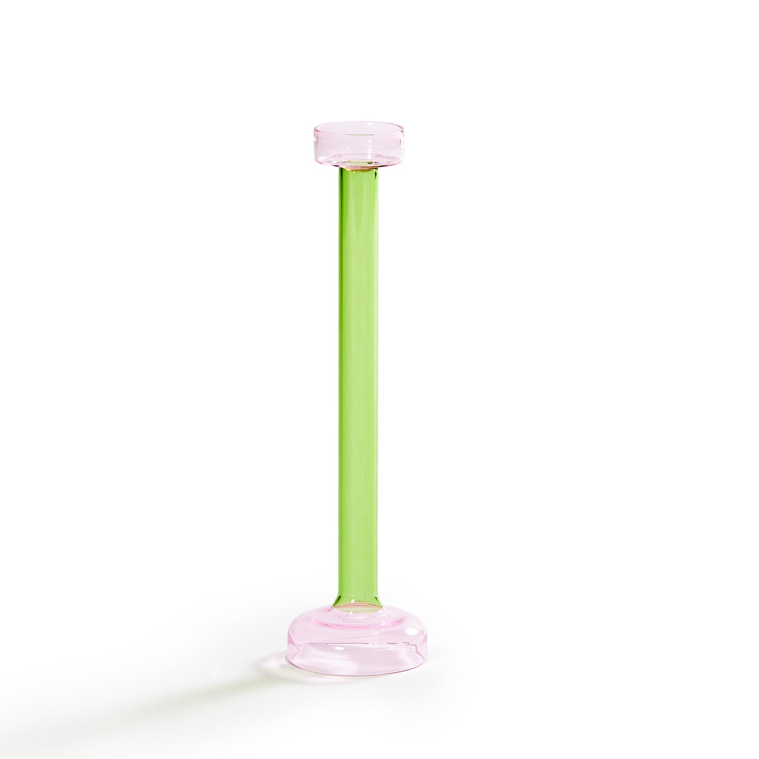 Blush & Olive Glass Candle Stand